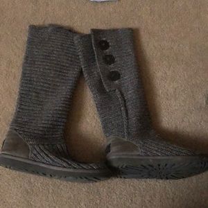 Grey Crocheted UGG Boots